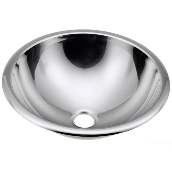 stainless steel recessed basin, no overflow, dia, 405 mm