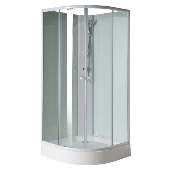 Quadrant Shower Enclosure 900x900mm, clear glass, parts 1-4