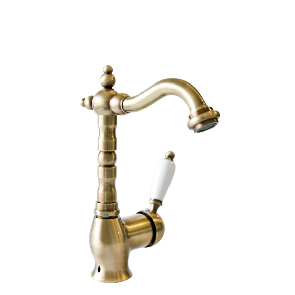 SINGLE LEVER BASIN MIXER WITH POP-UP WASTE NEW OLD BRONZE SHORT SPOUT