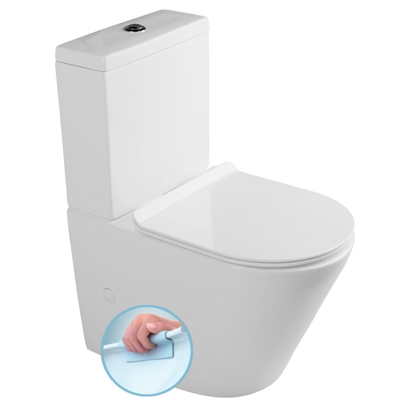 rimless wc set Pako, universal trap, dual flush, soft close seat included (parts: 1,2)