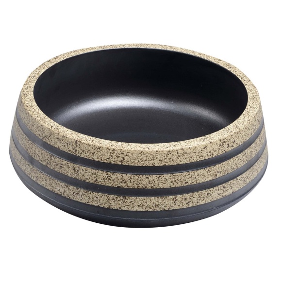 PRIORI ceramic basin, black/stone