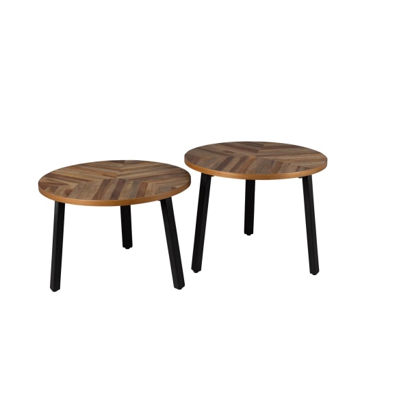 Coffee Table Mundu Set Of 2 - diam 55 cm h: 45 cm and diam 55 cm h: 40 cm