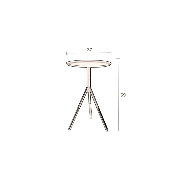 Side Table Elia Black/Brass