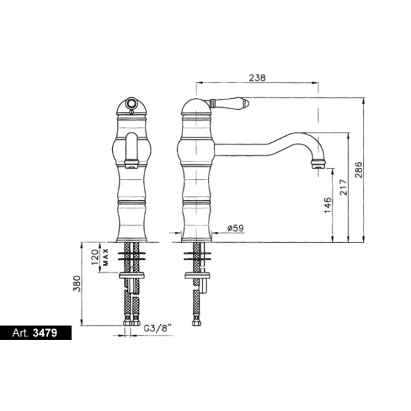 kitchen mixer , raw brass