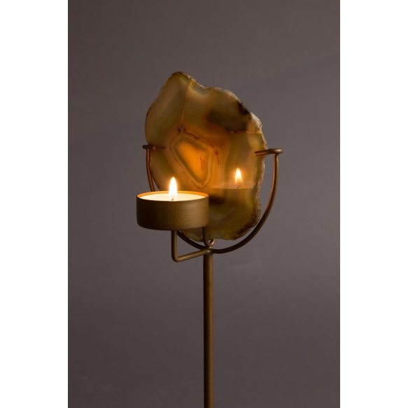 Candle Holder Gem Yellow