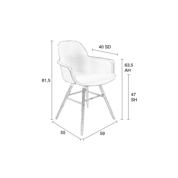 Armchair Albert Kuip White