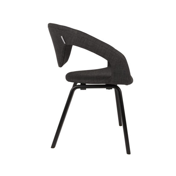 käetugedega tool Flexback, must/tumehall