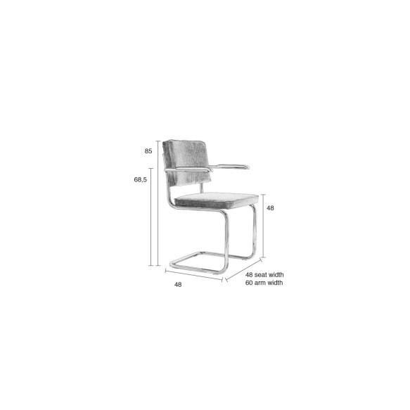 käetugedega tool Ridge Rib, roheline 25A