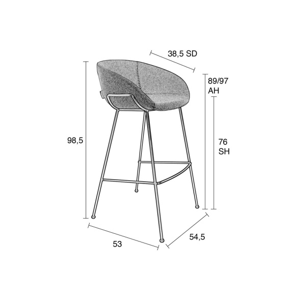 Barstool Feston Black