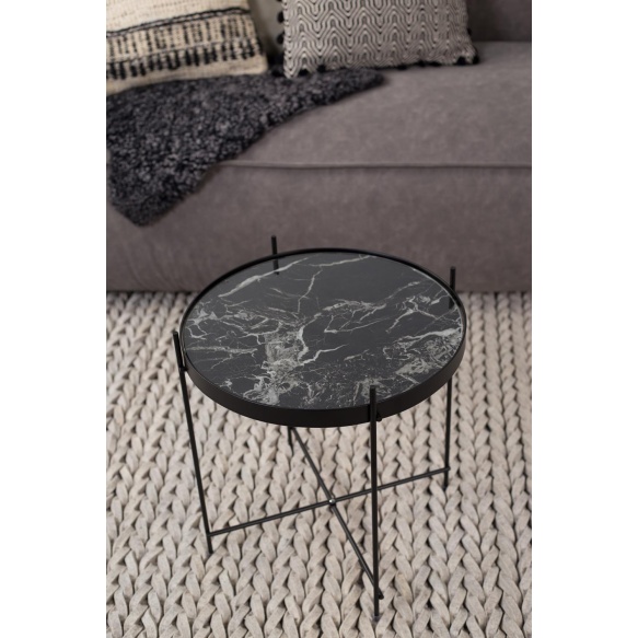 Side Table Cupid Marble Black