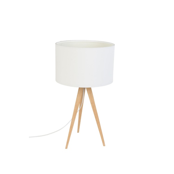 Table Lamp Tripod Wood White