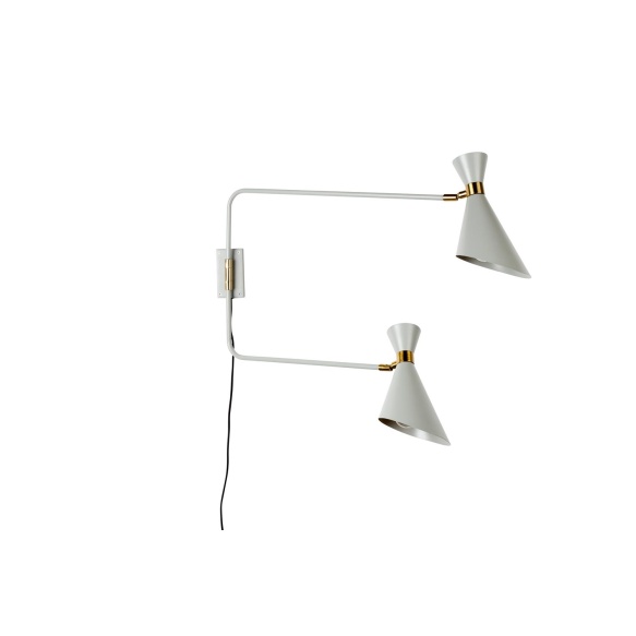 Wall Lamp Double Shady Grey