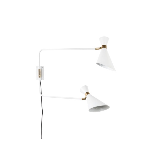 Wall Lamp Double Shady White