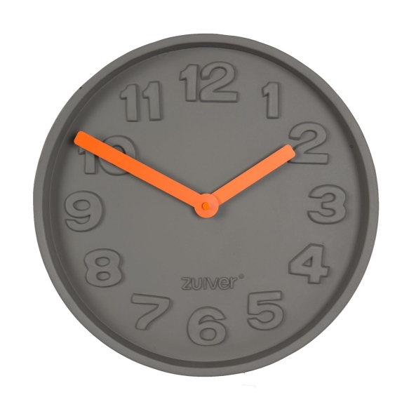 Clock Concrete Time Orange