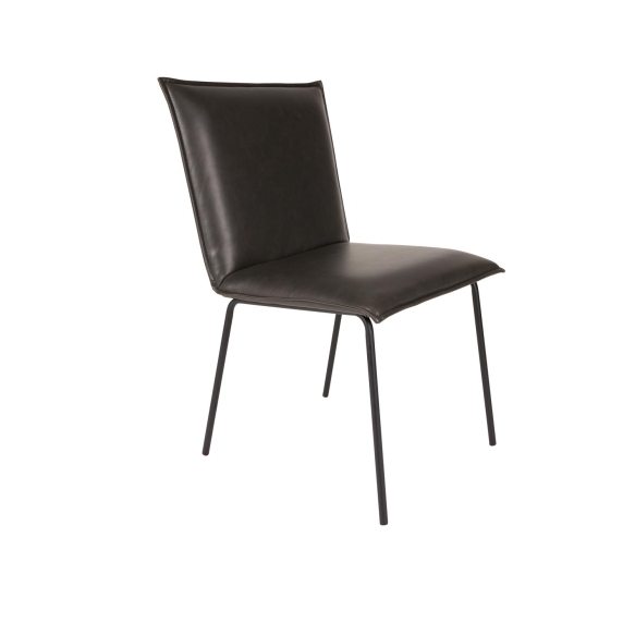 chair Floke, black PU leather