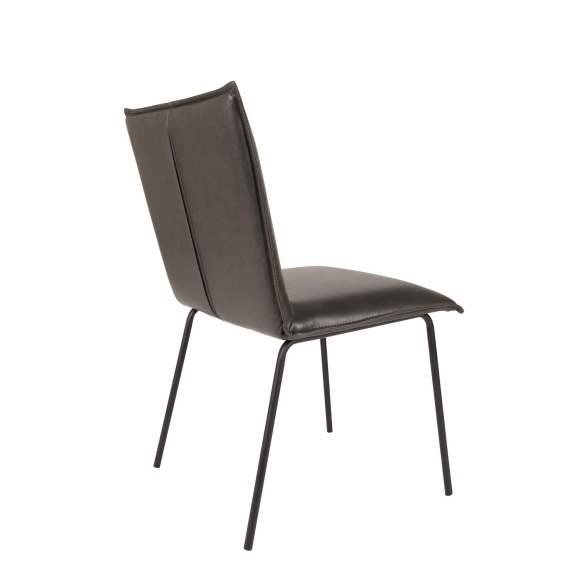 chair Floke, black PU leather