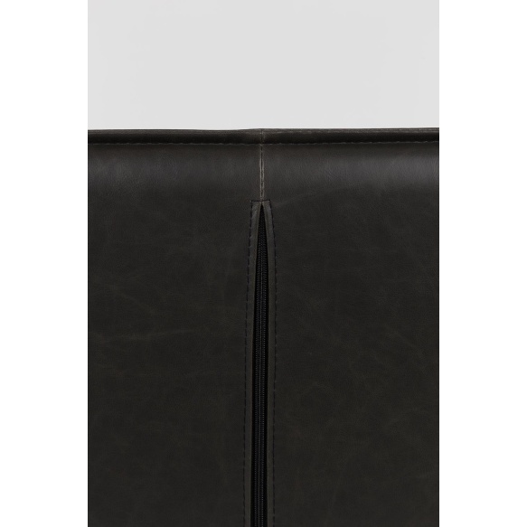 chair Floke, black PU leather