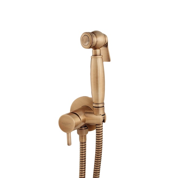 retro shut-off bidet/shower kit with cold water mixer valve, flexible 120 cm hose, pronks