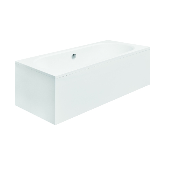 acrylic bath Vita, 160x75 cm, drain in the middle +feet+long side panel