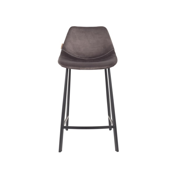 Counter Stool Franky Velvet Grey