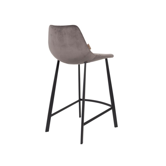 Counter Stool Franky Velvet Grey