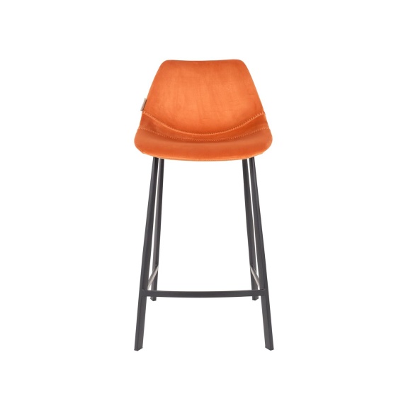 Counter Stool Franky Velvet Orange