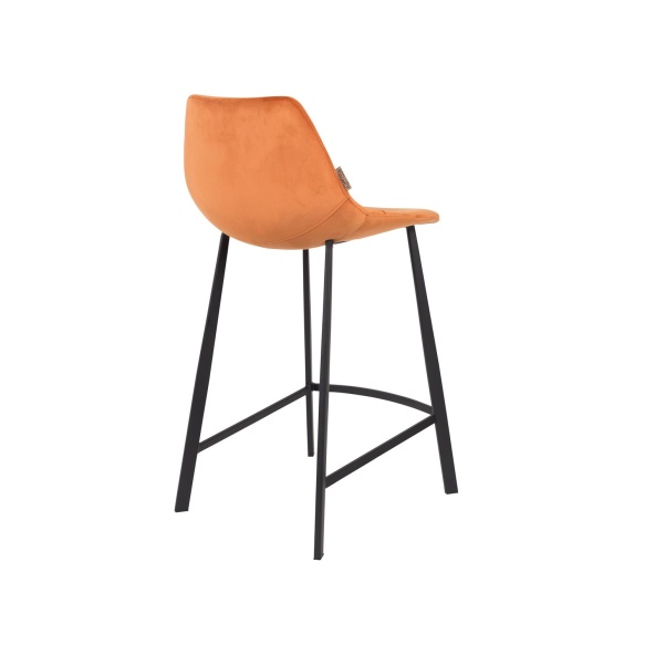 Counter Stool Franky Velvet Orange