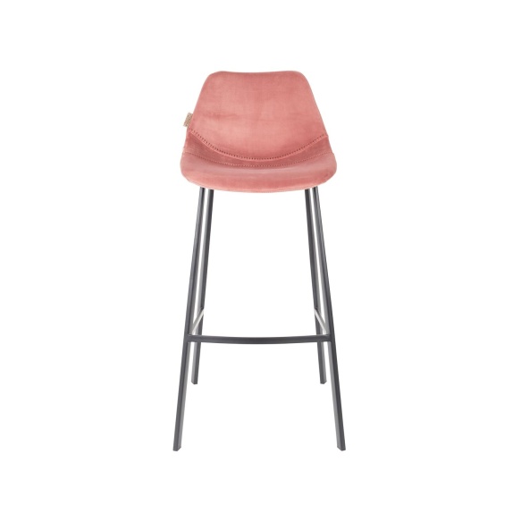 Barstool Franky Velvet Old Pink