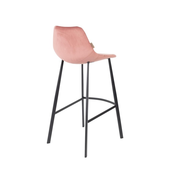 Barstool Franky Velvet Old Pink