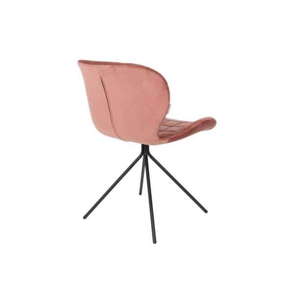 Chair Omg Velvet Old Pink