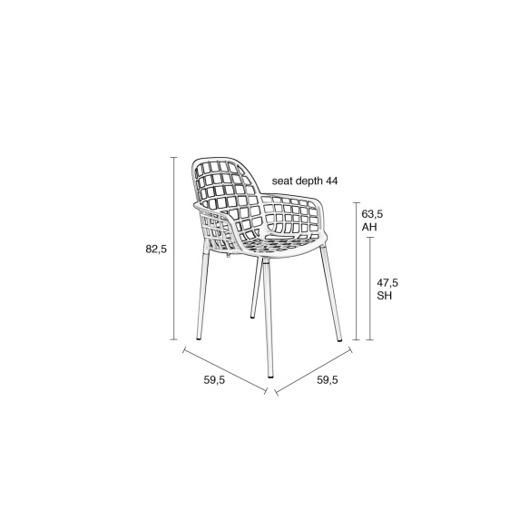 Armchair Albert Kuip Garden Black