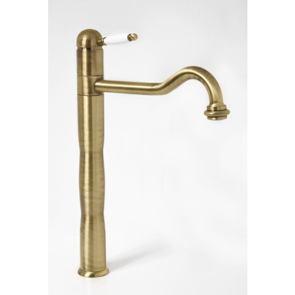 SINGLE LEVER SINK MIXER SWIVEL SPOUT WHITE LEVER NEW OLD ,OLD BRASS