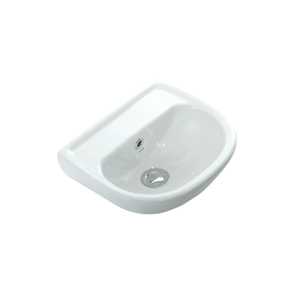 29*35 CM OVAL W.BASIN WITH HOLE WHITE