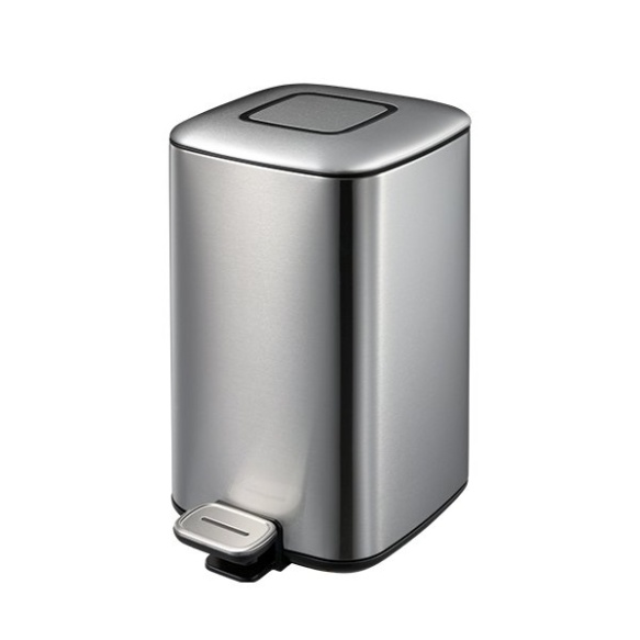 REGENT Trash bin 6l, Soft Close, brushed stainless steel