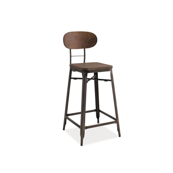 bar stool Industrial, wooden seat