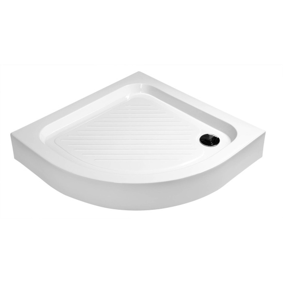 Quadrant Acrylic Shower Tray 90x90x15cm, drain included