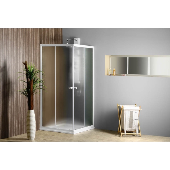ALAN Square Shower Enclosure, 900x900x1850 mm, glass BRICK