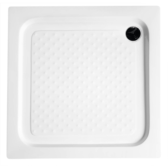 Square Acrylic Shower Tray 80x80x15cm, drain included