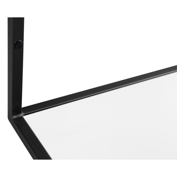 SKA construction under washbasin 750 mm black mat, with white MDF Shelf