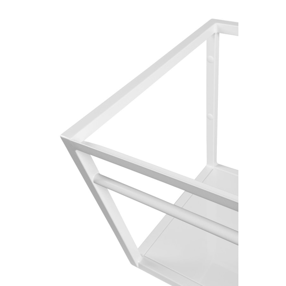 metallist valamukonstruktsioon Ska, 75 cm, matt valge, valge MDF riiul