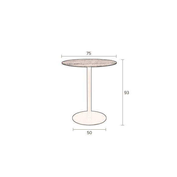 Counter Table Braza Round Black