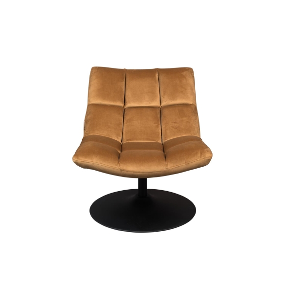 Lounge Chair Bar Velvet Golden Brown