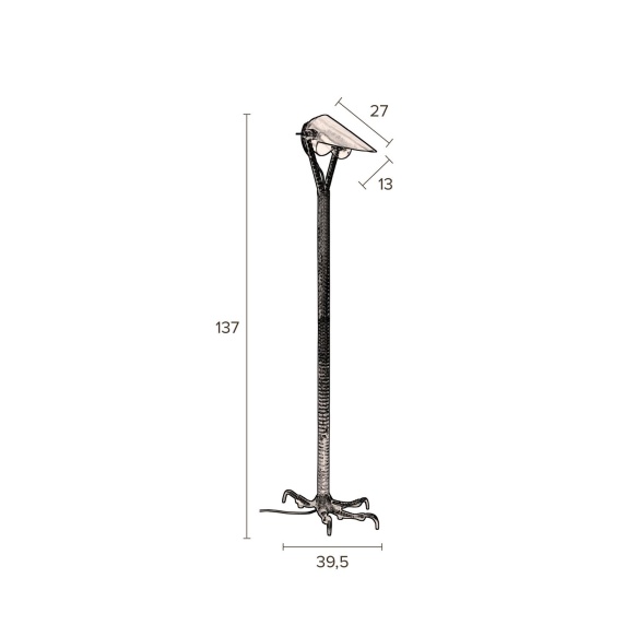 Floor Lamp Falcon Black