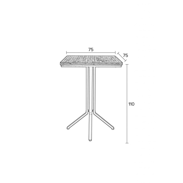 Bar Table Maze Square Natural