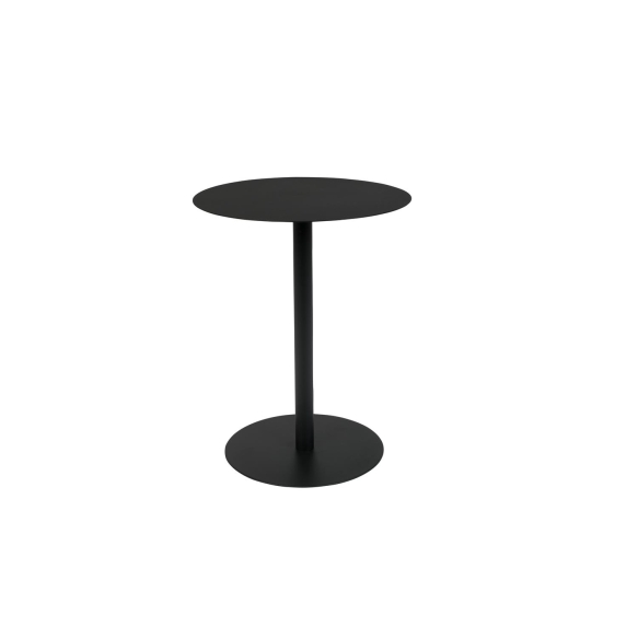 Side Table Snow Black Oval
