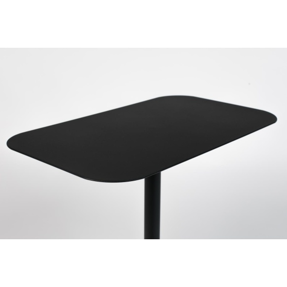 Side Table Snow Black Rectangle