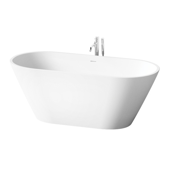 Silkstone bath Deco Nudo, mat white