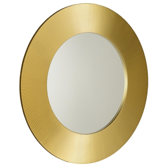 SUNBEAM mirror with frame, diameter 90cm, Gold