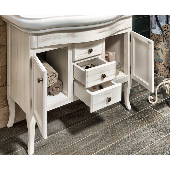 Sink cabinet, 2x door, 3x drawer, 89x80x48