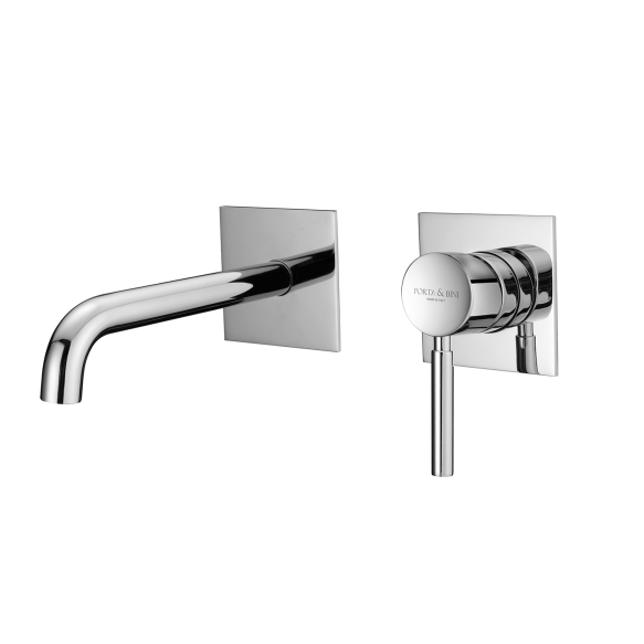 Wall single lever basin mixer twoparts spout 200 mm, chrome